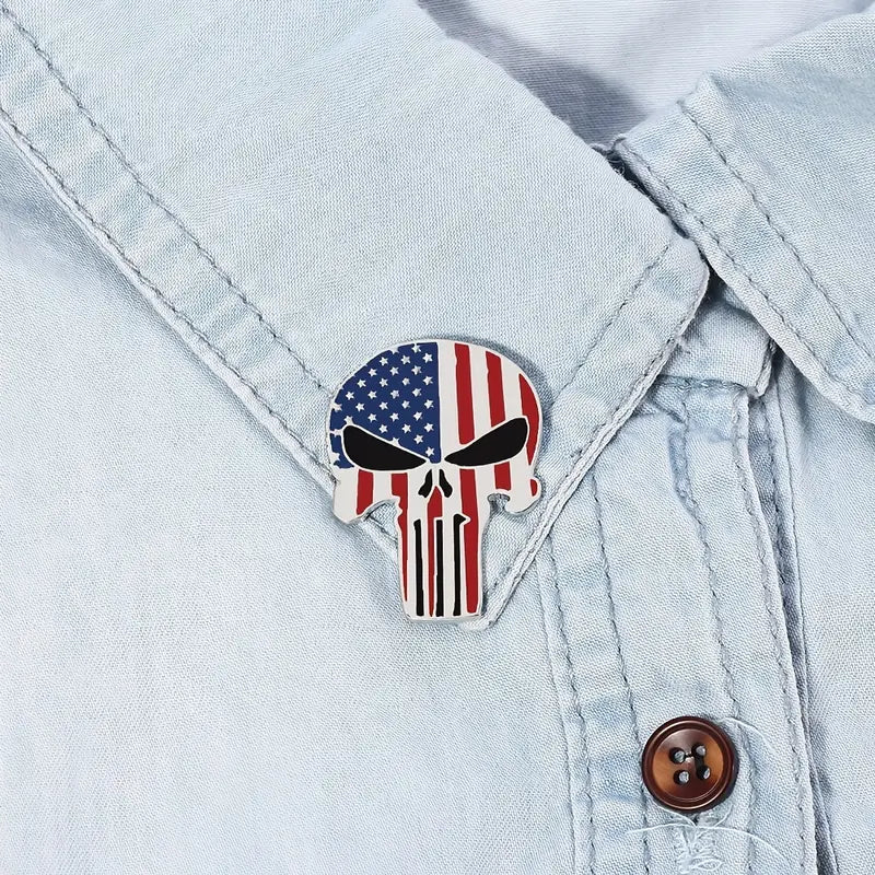 USA Skull Pin
